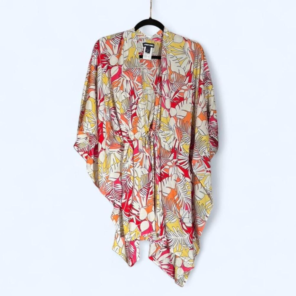 Lands End Women's Tropical Print Cover-Up/Kimono- OS